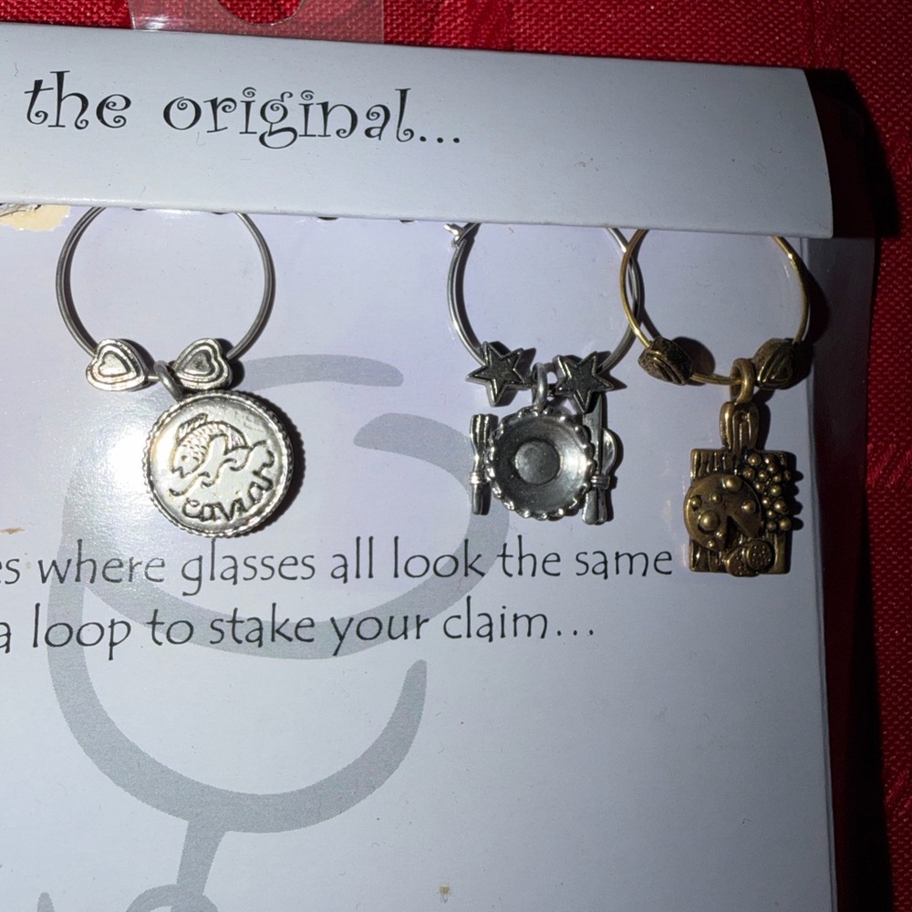 Wine Glass Charms Set NIP - Picture 2 of 2